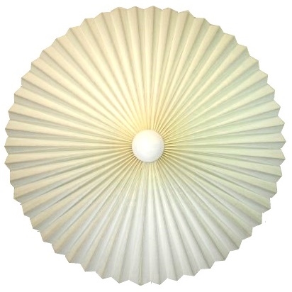 alle str. Rosette plisse creme hør til loft med ledning